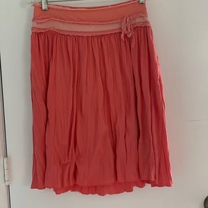 Vintage free people coral- pink lace skirt